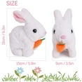 thumbnail image 3 of Deago Hopping Rabbit with Carrot Interactive Electronic Pet Plush Bunny Toy with Sounds and Movements Walking Wiggle Ears Twitch Nose Gifts for Toddlers Kids, White, 3 of 9