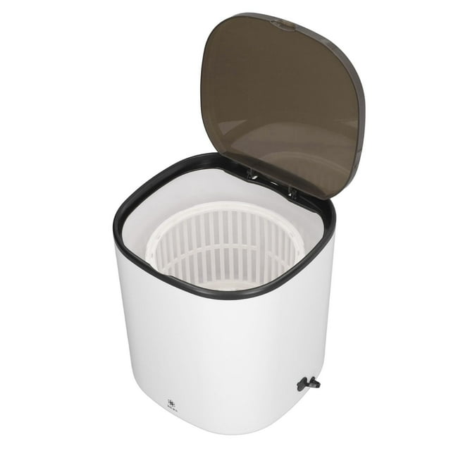 Mini Lave-Linge Portable 4.5L Petite Machine à Laver à Turbine avec Panier de Vidange d'Essorage pour Appartement de Voyage RV 100 à 240V Blanc US Plug