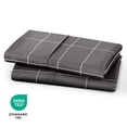 thumbnail image 6 of Bare Home Pillowcase Set - Premium 1800 Collection - Double Brushed - Ultra Soft - Standard Size, Grid - Gray/White, 2 Count, 6 of 6
