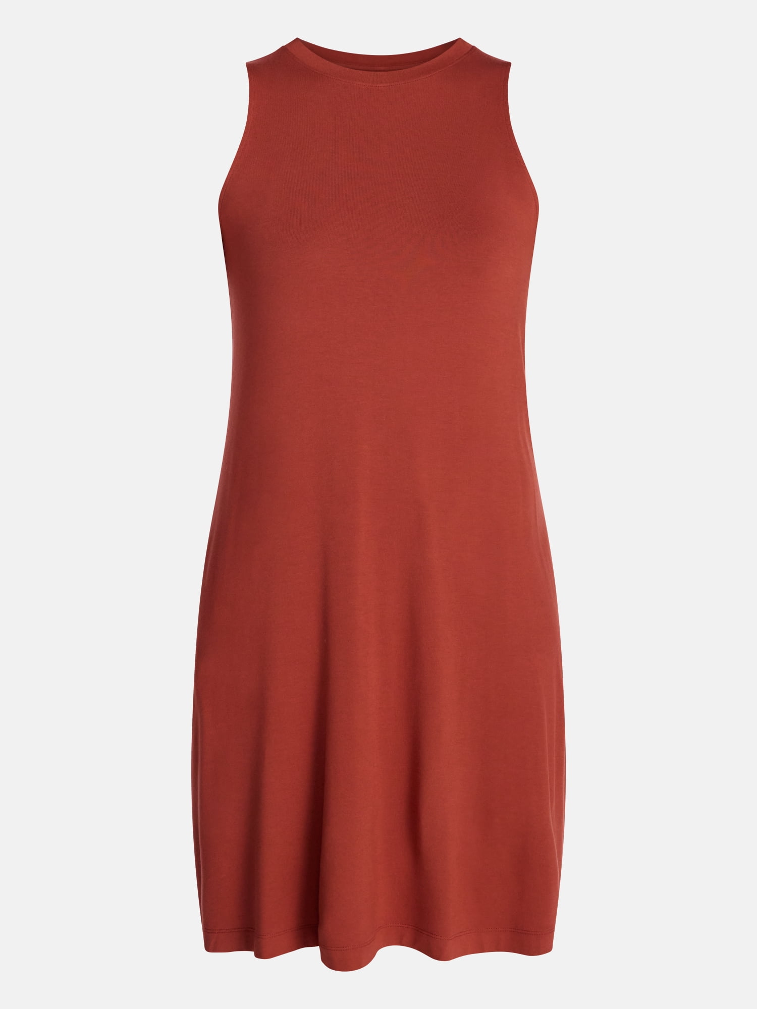 Time and Tru Women’s Sleeveless Knit Swing Dress, Sizes XS-XXXL