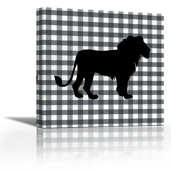 Lion - Contemporary Fine Art Giclee on Canvas Gallery Wrap - wall décor - Art painting - 24 x 24 Inch - Ready to Hang