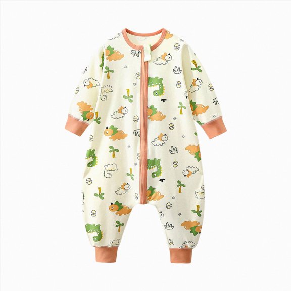CAUYDY 0 3 6 9 Months 1T 2T Baby Boys Romper Infant Long Sleeve Sleepers for Girls Preemie Fall Winter Pajamas Newborn Clothes Sizes 1-2 Years,Light Yellow