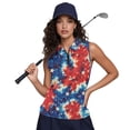 thumbnail image 6 of Whosucclay Tie-Dye American Flag Star Pattern Golf Vest for Women, Soft Lightweight Breathable Sleeveless Shirts for Sports Outdoor Athletic Tennis, 6 of 8
