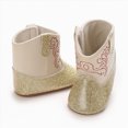 thumbnail image 4 of Baby & Toddler Western Cowboy Boots for Girls Boys Cozy Boots Baby Girl Shoes Non-Slip Crib Shoes for Toddlers Size 12-15 Months, 4 of 9
