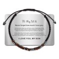 thumbnail image 2 of Teissuly Engraved Steel Wood Chip Beaded Bracelet I Love You Steel Wood Bead Bracelet, Prefect Gifts to Express Your Strength and Love for Valentine's Day, Wedding, Birthday Teissuly WER202401227252, 2 of 4