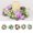 Purple, variant on Hydrangea Floral Candle Ring Wraps for Pillar Candles Event Party Table Centerpiece Decorations Home Wedding Garden Arrangement White 25 cm