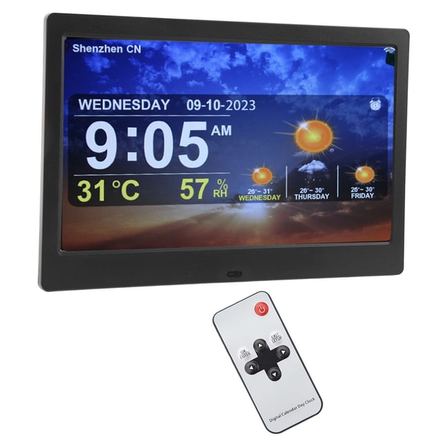 Reloj despertador con pantalla grande, reloj despertador con calendario digital, reloj despertador con fecha, reloj despertador con calendario digital, multifuncional