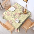 thumbnail image 2 of Pioneer Flower Floral Print Pattern Square Tablecloth,Waterproof Square Table Cover,Wipeable Spillproof Washable Table Cover for Home Kitchen Party Decor 42"X42"(107x107cm), 2 of 6