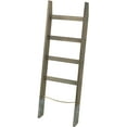 thumbnail image 6 of MyGift Vintage Solid Wood Towel Rack with Silver Metal Legs, Gray, 6 of 7