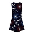 thumbnail image 4 of Yongcuo Independence Day Girls' Patriotic Sleeveless Dress Red, White, and Blue Stars & Stripes Summer Casual Outfit for Kids Black 100, 4 of 4