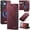 Red, variant on TECH CIRCLE For Samsung Galaxy S26 Ultra Full Body PU Leather+TPU Wallet Case with 2 in 1 Detachable Cash & Credit Card Slots Lightweight Shockproof Compatible with MagSafe Cover,Purple
