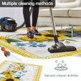 thumbnail image 5 of Sunflower Outdoor Rug 3x5 Ft - Reversible Patio Rug Outdoor Camping Rugs, Yellow Flowers Yellow Plaid Farmhouse Washable Indoor Outdoor Area Rugs, Non-Slip Outdoor Carpet Runner for Deck/Porch, 5 of 8