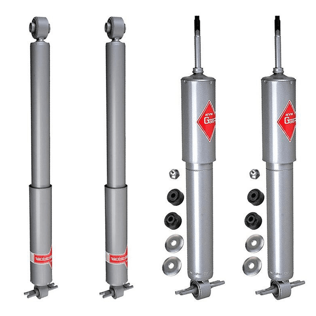 KYB Excel-G 344266 Front Rear Shock Absorber LH RH Set of 4 for Chevy GMC 4WD