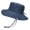 Navy Blue, variant on Mightlink Summer Men Bucket Hat Solid Color Anti Sun Wide Brim Adjustable Fisherman Cap for Fishing