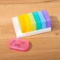 thumbnail image 2 of MasteelfCA 2pcs Pill Box Organiser Portable Dispensing Colorful Pill Boxes Mini Pill Boxes Medicine Pill Tablet Storage Sub-box (Colorful), 2 of 8