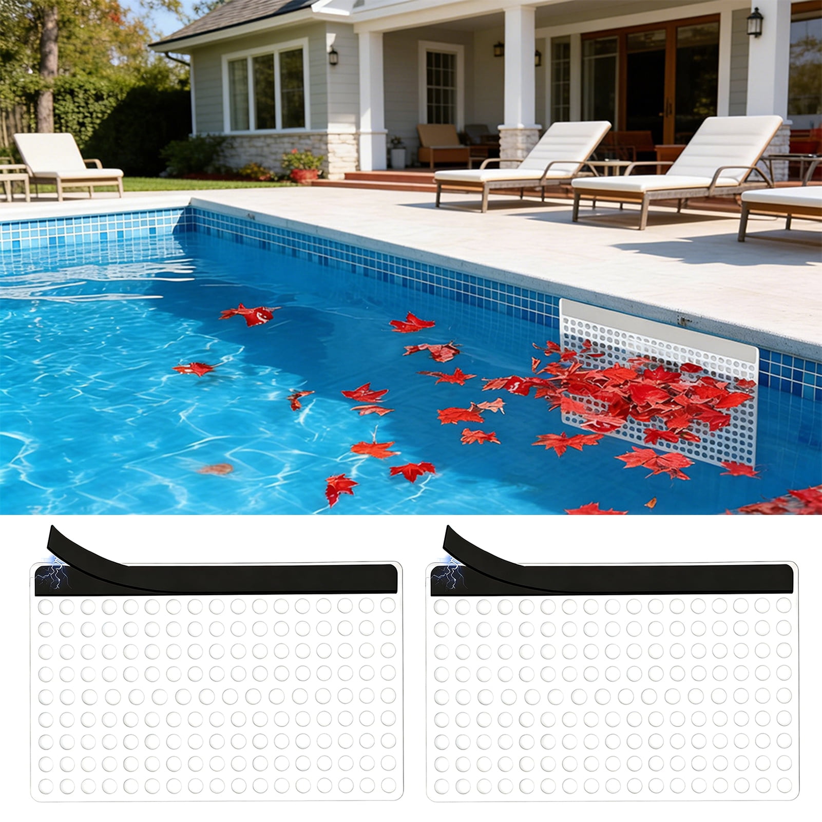 Magnetic Pool Skimmer Guard Skimmer Net Cover Skimmer Protector Catches Leaves Insects Debris Prevents Clogs for In-Ground Pool Skimmer