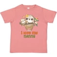 thumbnail image 3 of Inktastic Cute Sloth I Love My Nanny Boys or Girls Toddler T-Shirt, 3 of 5