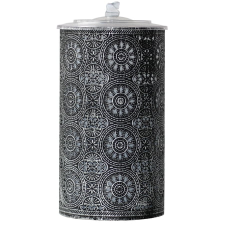UPC: 0811381025229 | Silver Distressed Metal Die-cut Citronella Color-Changing Fountain – Small