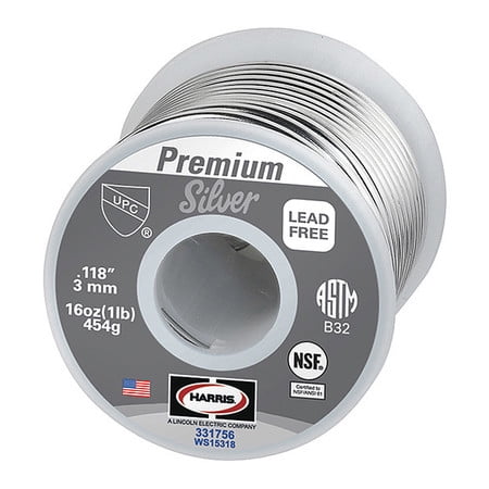 - WORTHINGTON 331756 Plumbing Solder,Dia 0.118 In,1lb