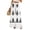 White, variant on WTOBBY Women's Summer Boho Palazzo Wide Leg Pants with Geometric Print High Waist Elastic Drawstring and Side Pockets for Fashionable Comfort ,Beige L