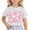 White, variant on Hienoo Toddler Girls T-Shirt Short Sleeve Graphic T Shirt Summer Casual T Shirt