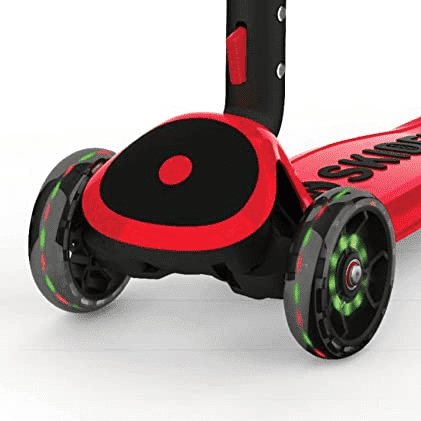 Skidee Kick Scooters for Kids with LED Wheels, Adjustable