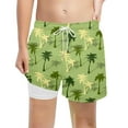 thumbnail image 3 of Hiijoy Big Boys Swim Trunks Compression Liner Stretch Quick Drying Board Shorts, Sizes 10-12Y, 3 of 3