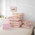thumbnail image 6 of Feelyou Kawaii Love Heart Bedding Comforter Set 7pcs for Teen, Anniversary Flower Floral Queen Bedding Sets, Girly Pink Cartoon Reversible Queen Sheet Sets, Ultra Soft Bedroom Decor, 6 of 8