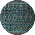 thumbnail image 1 of Ahgly Company Indoor Round Persian Light Blue Traditional Area Rugs, 6' Round, 1 of 4