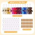 thumbnail image 4 of 24PCS Mini Bear Stuffed Plush Bear, Mini Bear Bulk with Thank You Tag Organza Packing Bag, for Guest Baby Shower Souvenirs Birthday Christmas Gift, 4 of 6