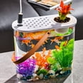 thumbnail image 4 of Peggybuy Plastic Clear Table Fish Bowl Shatterproof Hydroponics for Home Office Decor, 4 of 9