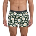 thumbnail image 4 of Wukai White Daisies and Bee Print Men’s Underwear Breathable Boxer Briefs,&nbsp;Moisture Wicking & Breathable-Small, 4 of 7
