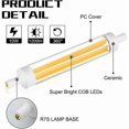thumbnail image 5 of R7S 15W 118mm COB LED Bulb Linear Filament 360 Degree J118 Floodlight Bulb 1200LM Halogen Bulb Equivalent 120W Cool White (6000K-6500K) (Pack of 2) [E, 5 of 5