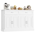 thumbnail image 3 of Homfa White Buffet Cabinet with 2 Large Drawers & 4 Doors, 55" W Sideboard Buffet Storage Cabinet with Shelves, Modern Credenza for Kitchen Dining Room Living Room, 3 of 7