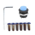 thumbnail image 4 of Cubierta del botón de la bocina del volante Modificación universal ABS Metal para 6 pernos Racing CarBlue Jadeshay A, 4 of 8