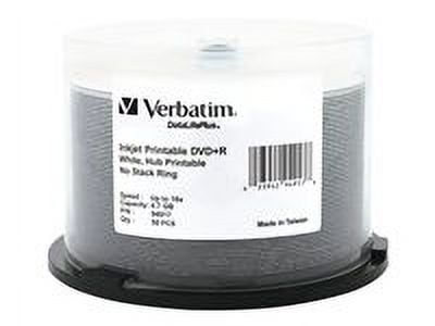 4.7 GB 16x DVD R Recordable Disc - White (50/Pack)