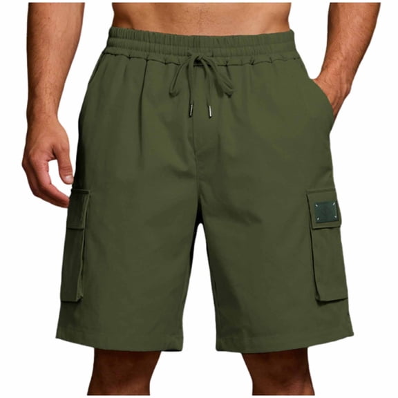 Awdenio Men's Shorts Lightweight Cargo Shorts Toddler Quick Dry Pull-On Hiking Shorts for Sports Outdoor with Pockets