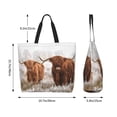 thumbnail image 4 of Wukai Yak Print Reusable Grocery Bag Shopping Bags Shopping Handle Bag Suitable for Outdoor Convenient Daily Bag, 4 of 7