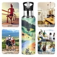 thumbnail image 7 of Yayeee 20oz Insulated Water Bottle Double Wall Stainless Steel with Flip Straw Lid, Art Field, 7 of 7