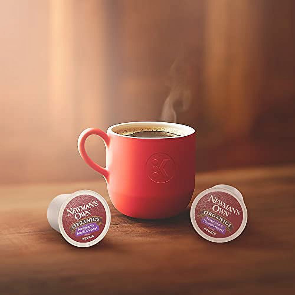 Newman's Own Organics French Roast Keurig Single-Serve K-Cup Pods, Dark Roast Coffee, 72 Count (6 Packs of 12)