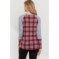 thumbnail image 3 of Plaid Long Sleeve Raglan Maternity Top, 3 of 3