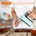 thumbnail image 5 of 9-Speed Digital Hand Mixer with 400W Motor, Touch Button,  Boost, Dough Hooks, Whisk, Ice Blue, 5 of 8