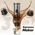 thumbnail image 3 of Portable 3-in-1 Espresso Coffee Maker, Self-Heating & Rechargeable with Smart Display — Works with Ground Coffee, Small & Large Capsules; Travel & Camping Mini Machine, 20-Bar Extraction, 80 ml Cup, 3 of 6