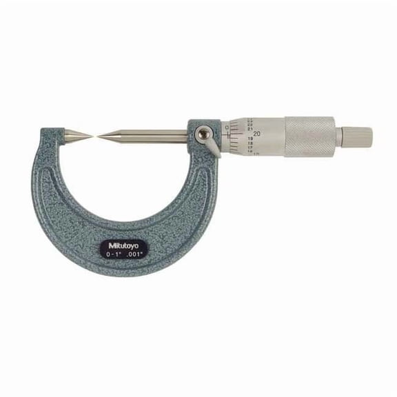 Mitutoyo Point Micrometer,0 to 1",30 Deg Steel 112-225