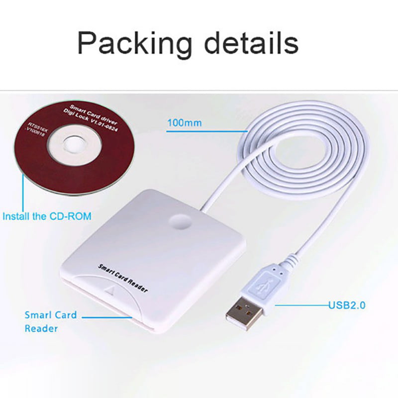 USB Contact Smart Chip Card IC ID Cards Reader Writer With SIM Slot  Og 