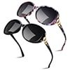 Black Frame/Polarized Gradient Grey Lens & Floral Frame/Polarized Gradient Grey Lens