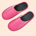 thumbnail image 3 of XIHAHA-zapatos de interior de cuero para otoño e invierno, zapatillas para hombre y mujer, chanclas concisas de color azul marino, Zapatillas de casa simples para hombre, 3 of 5