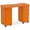 Orange, variant on BarberPub Makeup Vanity Desk with Storage Drawer and Cabinet, Nail Desk with Wheels