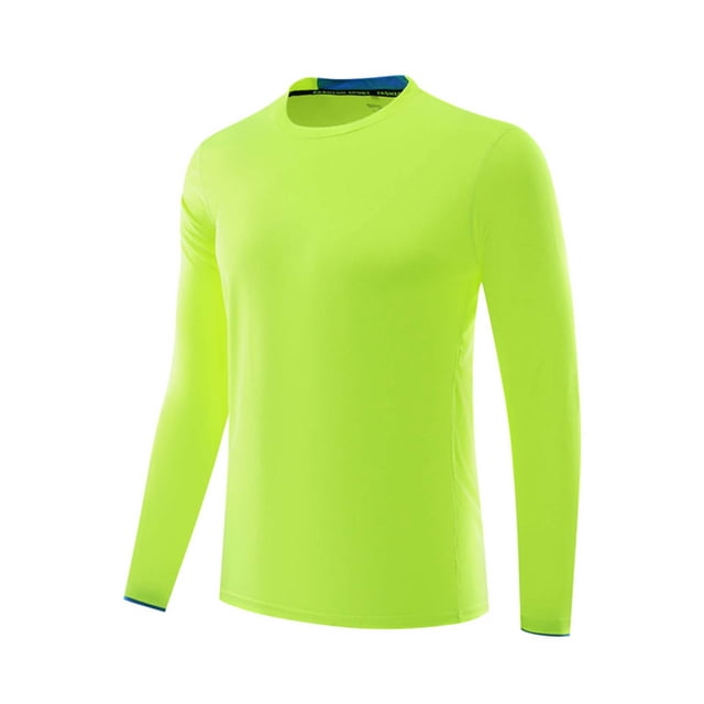 Timegard Workout Tops for Men Plus Size Long Sleeve Athletic Running Tee Shirts Breathable Fall Basic Tops