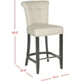 thumbnail image 5 of SAFAVIEH Addo Classic Glam Ring Counter Stool with Footrest, Biscuit Beige, 5 of 7